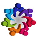 Teamwork unity people logo design