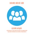 Teamwork vector icon eps 10. Three businessman silhouette. Team of people