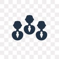 Teamwork vector icon isolated on transparent background, Teamwork transparency concept can be used web and mobile Royalty Free Stock Photo