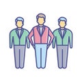 Teamwork Vector Icon which can easily modify or edit Royalty Free Stock Photo