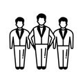 Teamwork Vector Icon which can easily modify or edit Royalty Free Stock Photo