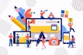 Teamwork web design and development Royalty Free Stock Photo