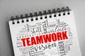 Teamwork word cloud collage Royalty Free Stock Photo