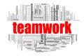 Teamwork word cloud