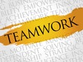 TEAMWORK word cloud Royalty Free Stock Photo