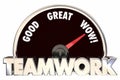 Teamwork Working Together Collaboration Cooperation Speedometer