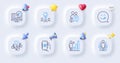 Teamwork, Yummy smile and Dating chat line icons. For web app, printing. Vector