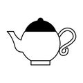 Teapot asian isolated icon