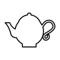 Teapot asian isolated icon