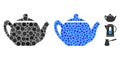 Teapot Composition Icon of Spheric Items