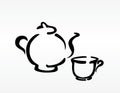 Teapot and cup Royalty Free Stock Photo