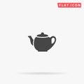 Teapot flat vector icon