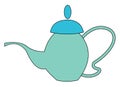 Teapot hand drawn design, illustration, vector