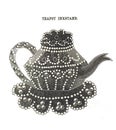 Teapot inkstand - Civil War era, from 1861 Godey\'s Lady\'s Book published in Philadelphia