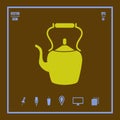 Teapot , kettle, tea kettle vector icon. Royalty Free Stock Photo