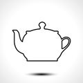 Teapot , kettle, tea kettle line icon Royalty Free Stock Photo