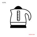 Teapot Kettle Trendy Icon Isolated on White Background Royalty Free Stock Photo