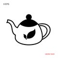 Teapot Kettle Trendy Icon Isolated on White Background Royalty Free Stock Photo