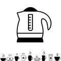 Teapot Kettle Trendy Icon Isolated on White Background Royalty Free Stock Photo