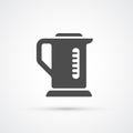 Teapot kettle trendy icon. Vector