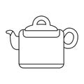 teapot kitchen isolated icon