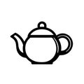 Teapot line icon.Ceramic teapot outline vector icon. Symbol, logo illustration. Vector graphics