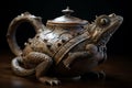 Teapot lizard creative design. Generate ai