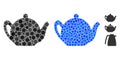 Teapot Mosaic Icon of Circle Dots