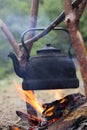 Teapot Over Campfire
