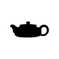 Teapot Silhouette. Black and White Icon Design Elements on Isolated White Background