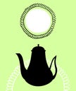 Teapot silhouette menu