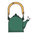 Teapot for tea ceremony. Doodle style