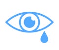 Tear cry eye icon in outline style