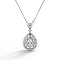 Exquisite Diamond Pendant With Pear Shaped Pendant In Vignette Style