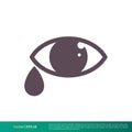 Tear Eye Icon Vector Logo Template Illustration Design. Vector EPS 10 Royalty Free Stock Photo