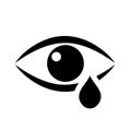 Tear eye vector icon