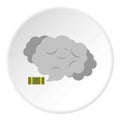 Tear gas canister icon circle Royalty Free Stock Photo