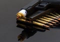 Tear gas pistol and rifle bullets Royalty Free Stock Photo