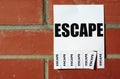 Tear-off Escape ad