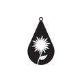 Teardrop earring icon design template vector isolated