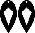 Teardrop Earring jpg image with svg vector cut file for cricut and silhouette