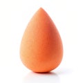 Teardrop shaped makeup sponge on white background Royalty Free Stock Photo