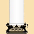 Teared paper old typewriter Royalty Free Stock Photo