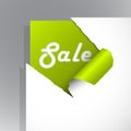 Teared paper with Sale sign. Royalty Free Stock Photo