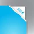 Teared paper with Sale sign. Royalty Free Stock Photo