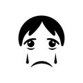 Tearful face icon