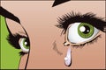Tears in the eyes of the girl Royalty Free Stock Photo