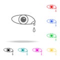 tears from the loss of a loved one . Elements of human death in multi colored icons. Premium quality graphic design icon. Simple i Royalty Free Stock Photo