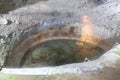 Tears of Queen Tamar, Holy Spring, Holy Water pond in carved cave in Vardzia Cave Monastery complex in Georgia Royalty Free Stock Photo