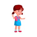 tease girl laughing from friend on playground cartoon vector